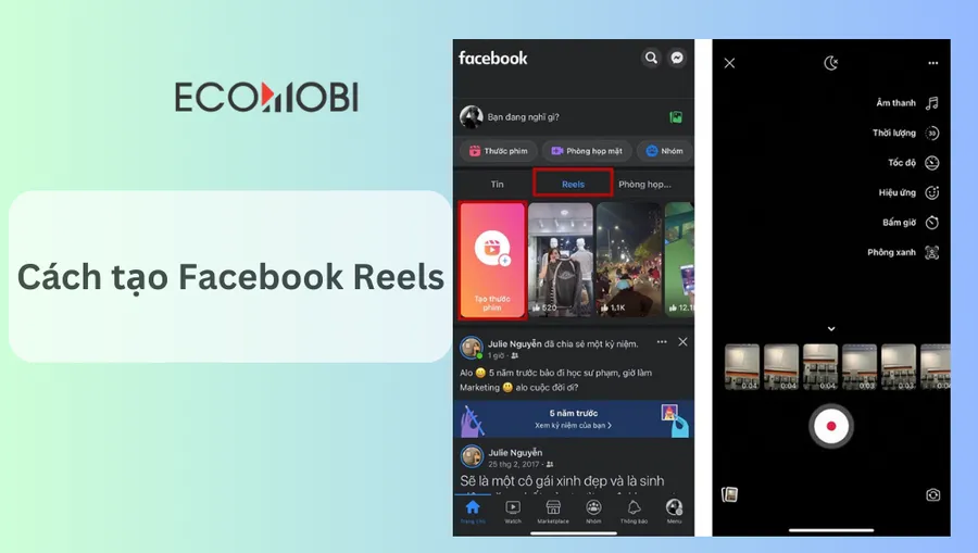Cách tạo Video Facebook Reels
