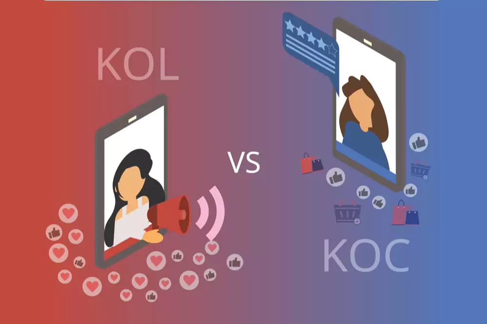 The key difference between KOL and KOC