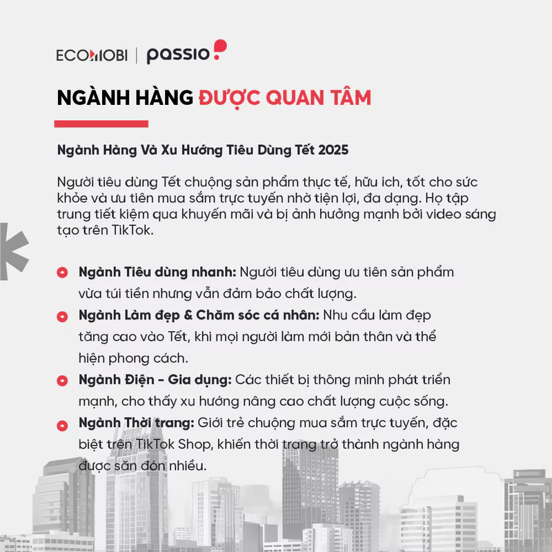 Các ngành hàng được quan tâm vào mùa Tết