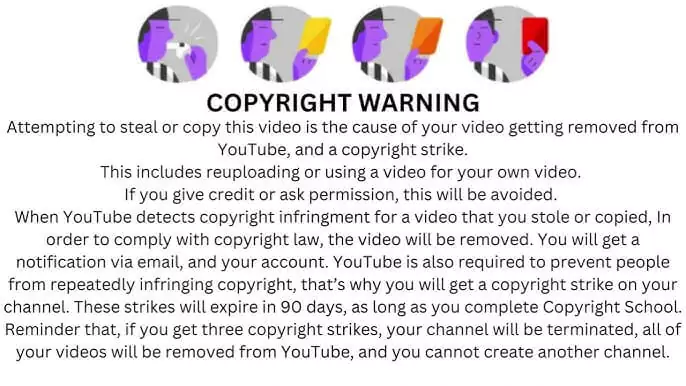 Copyright warning