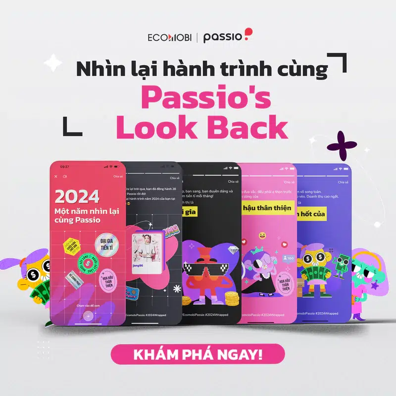 Nền tảng affiliate Ecomobi cũng đã bắt nhịp xu hướng khi cho ra mắt tính năng Passio's Look Back