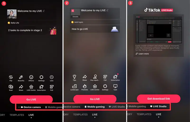 Hướng dẫn cách live Tiktok trên điện thoại