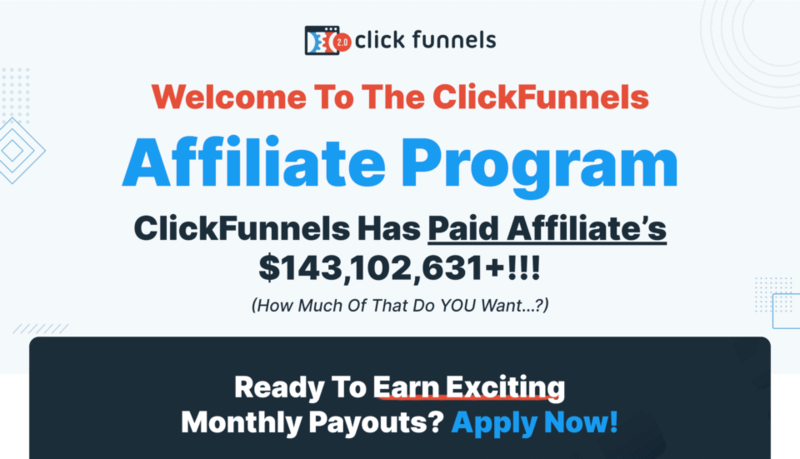 The ClickFunnels logo, a well-known name among high-ticket affiliate programs for entrepreneurs