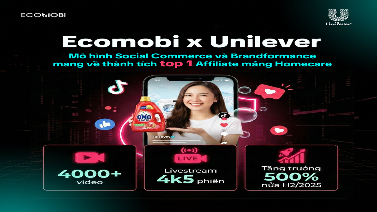 Ecomobi hợp tác Unilever triển khai mô hình Social Commerce và Brandformance trên TikTok Shop