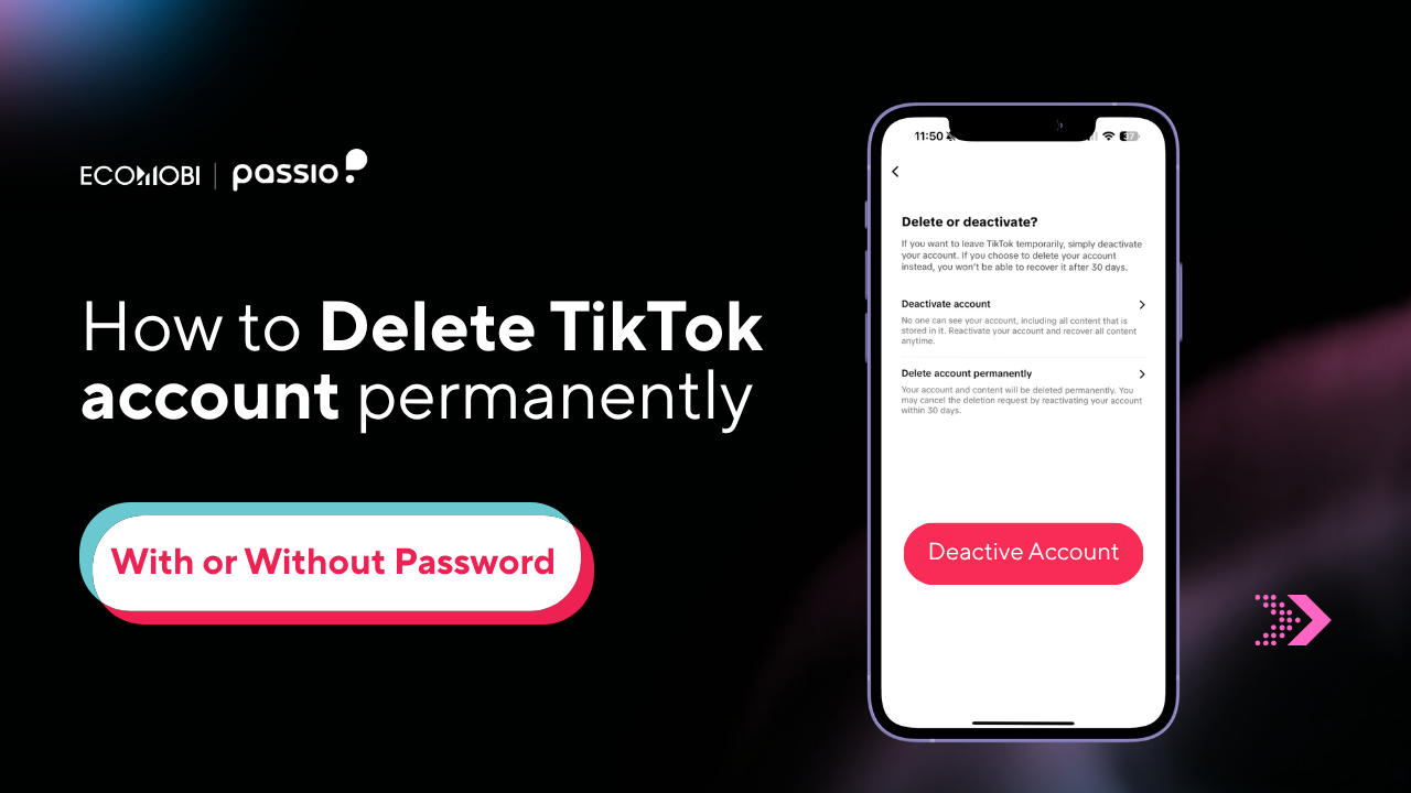 How to delete Tiktok account banner