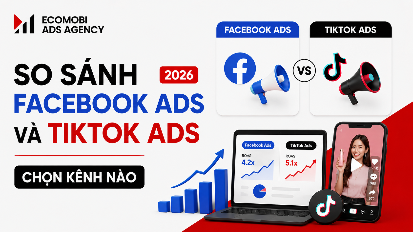 So sánh Facebook Ads và TikTok Ads 2026